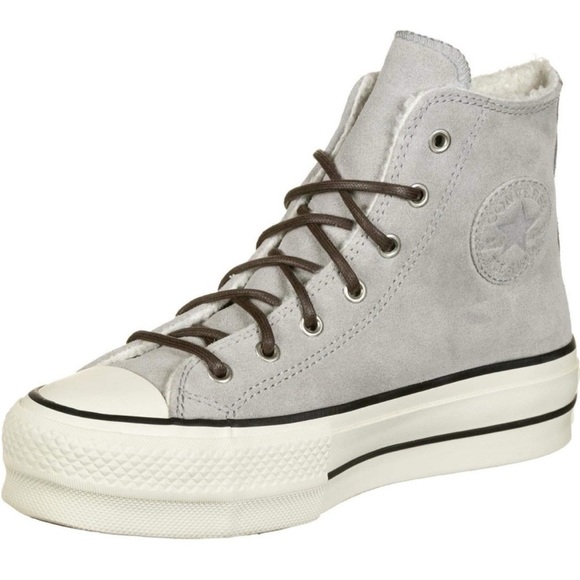 NEW CONVERSE Womens Sherpa Chuck Taylor All Star Platform High Top Sneaker 7.5 - Picture 1 of 12
